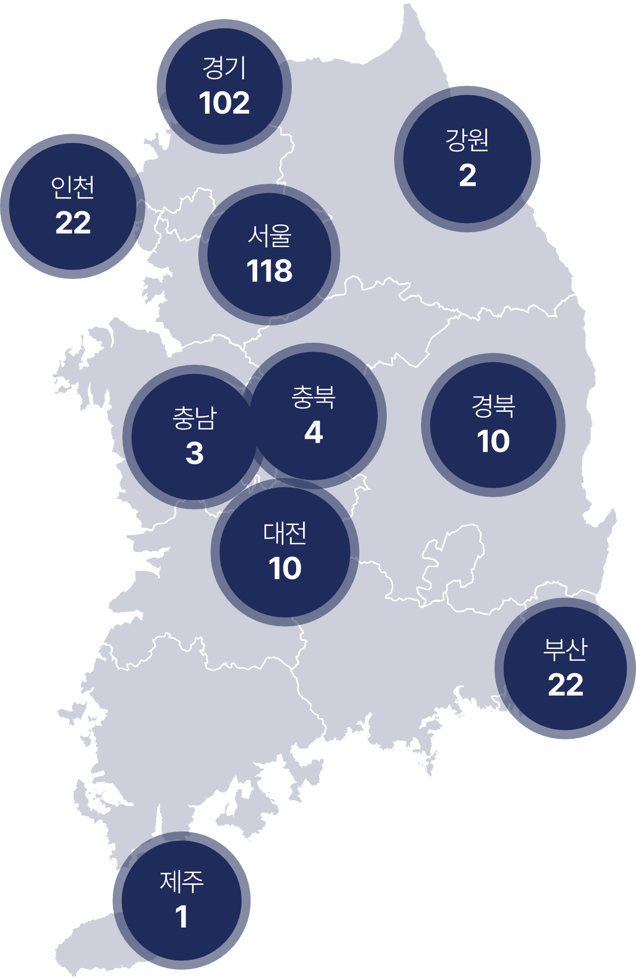 전국 가맹점 현황 지도